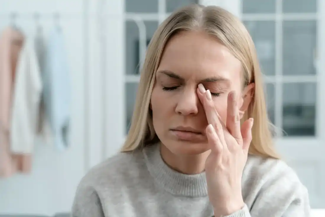 Patient with dry eye symptoms receiving treatment in South Ogden, Utah