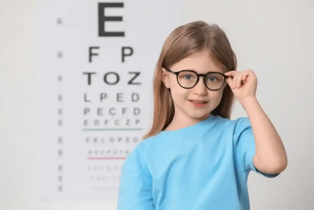 Child receiving pediatric eye care in South Ogden, Utah